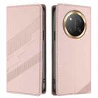 For Honor X9c / Magic7 Lite Embossed Multi-functional Wallet Retro Leather Phone Case(Pink) - 2
