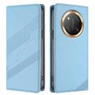 For Honor X9c / Magic7 Lite Embossed Multi-functional Wallet Retro Leather Phone Case(Light Blue) - 2