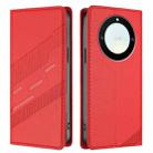 For Honor X40 / X9a / Magic5 Lite Embossed Multi-functional Wallet Retro Leather Phone Case(Red) - 2