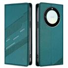 For Honor X40 / X9a / Magic5 Lite Embossed Multi-functional Wallet Retro Leather Phone Case(Dark Green) - 2