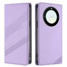 For Honor X40 / X9a / Magic5 Lite Embossed Multi-functional Wallet Retro Leather Phone Case(Light Purple) - 2
