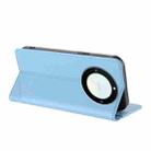 For Honor X40 / X9a / Magic5 Lite Embossed Multi-functional Wallet Retro Leather Phone Case(Light Blue) - 3
