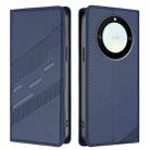 For Honor X40 / X9a / Magic5 Lite Embossed Multi-functional Wallet Retro Leather Phone Case(Dark Blue) - 2