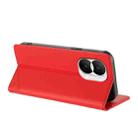 For Honor X40i Embossed Multi-functional Wallet Retro Leather Phone Case(Red) - 3