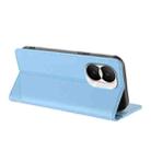 For Honor X40i Embossed Multi-functional Wallet Retro Leather Phone Case(Light Blue) - 3