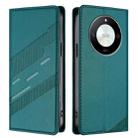 For Honor Magic6 Lite / X9b 5G Embossed Multi-functional Wallet Retro Leather Phone Case(Dark Green) - 2