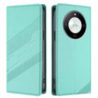 For Honor Magic6 Lite / X9b 5G Embossed Multi-functional Wallet Retro Leather Phone Case(Mint Green) - 2