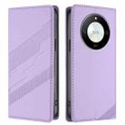 For Honor Magic6 Lite / X9b 5G Embossed Multi-functional Wallet Retro Leather Phone Case(Light Purple) - 2