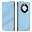 For Honor Magic6 Lite / X9b 5G Embossed Multi-functional Wallet Retro Leather Phone Case(Light Blue) - 2