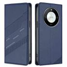 For Honor Magic6 Lite / X9b 5G Embossed Multi-functional Wallet Retro Leather Phone Case(Dark Blue) - 2