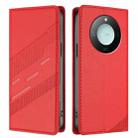 For Honor X9c Smart Embossed Multi-functional Wallet Retro Leather Phone Case(Red) - 2