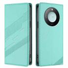 For Honor X9c Smart Embossed Multi-functional Wallet Retro Leather Phone Case(Mint Green) - 2