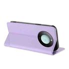 For Honor X9c Smart Embossed Multi-functional Wallet Retro Leather Phone Case(Light Purple) - 3
