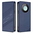 For Honor X9c Smart Embossed Multi-functional Wallet Retro Leather Phone Case(Dark Blue) - 2