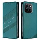 For Honor X6c Embossed Multi-functional Wallet Retro Leather Phone Case(Dark Green) - 2
