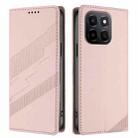 For Honor X6c Embossed Multi-functional Wallet Retro Leather Phone Case(Pink) - 2