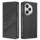 For Honor 400 Pro Global 160.8mm Embossed Multi-functional Wallet Retro Leather Phone Case(Black) - 2
