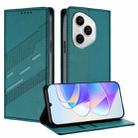 For Honor 400 Pro Global 160.8mm Embossed Multi-functional Wallet Retro Leather Phone Case(Dark Green) - 1