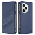 For Honor 400 Pro Global 160.8mm Embossed Multi-functional Wallet Retro Leather Phone Case(Dark Blue) - 2