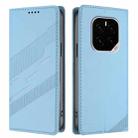 For Honor GT Pro Embossed Multi-functional Wallet Retro Leather Phone Case(Light Blue) - 2