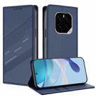 For Honor GT Pro Embossed Multi-functional Wallet Retro Leather Phone Case(Dark Blue) - 1