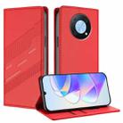 For Huawei Enjoy 50 Pro / nova Y90 Embossed Multi-functional Wallet Retro Leather Phone Case(Red) - 1