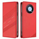 For Huawei Enjoy 50 Pro / nova Y90 Embossed Multi-functional Wallet Retro Leather Phone Case(Red) - 2