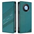 For Huawei Enjoy 50 Pro / nova Y90 Embossed Multi-functional Wallet Retro Leather Phone Case(Dark Green) - 2