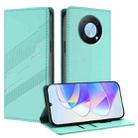 For Huawei Enjoy 50 Pro / nova Y90 Embossed Multi-functional Wallet Retro Leather Phone Case(Mint Green) - 1