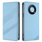 For Huawei Enjoy 50 Pro / nova Y90 Embossed Multi-functional Wallet Retro Leather Phone Case(Light Blue) - 2
