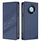 For Huawei Enjoy 50 Pro / nova Y90 Embossed Multi-functional Wallet Retro Leather Phone Case(Dark Blue) - 2