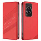 For Huawei Enjoy 70 Embossed Multi-functional Wallet Retro Leather Phone Case(Red) - 2