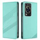 For Huawei Enjoy 70 Embossed Multi-functional Wallet Retro Leather Phone Case(Mint Green) - 2