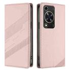 For Huawei Enjoy 70 Embossed Multi-functional Wallet Retro Leather Phone Case(Pink) - 2