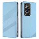 For Huawei Enjoy 70 Embossed Multi-functional Wallet Retro Leather Phone Case(Light Blue) - 2