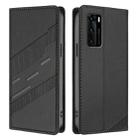 For Huawei P40 Embossed Multi-functional Wallet Retro Leather Phone Case(Black) - 2