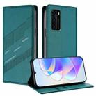 For Huawei P40 Embossed Multi-functional Wallet Retro Leather Phone Case(Dark Green) - 1