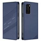 For Huawei P40 Embossed Multi-functional Wallet Retro Leather Phone Case(Dark Blue) - 2