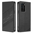 For Huawei P40 Pro Embossed Multi-functional Wallet Retro Leather Phone Case(Black) - 2