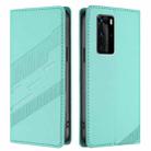For Huawei P40 Pro Embossed Multi-functional Wallet Retro Leather Phone Case(Mint Green) - 2