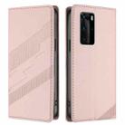 For Huawei P40 Pro Embossed Multi-functional Wallet Retro Leather Phone Case(Pink) - 2
