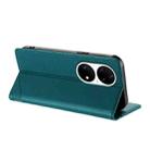 For Huawei P50 Pro Embossed Multi-functional Wallet Retro Leather Phone Case(Dark Green) - 3
