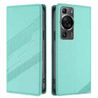 For Huawei P60 / P60 Pro Embossed Multi-functional Wallet Retro Leather Phone Case(Mint Green) - 2