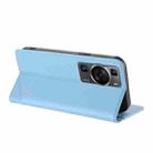 For Huawei P60 / P60 Pro Embossed Multi-functional Wallet Retro Leather Phone Case(Light Blue) - 3