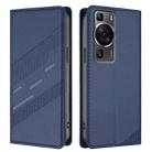 For Huawei P60 / P60 Pro Embossed Multi-functional Wallet Retro Leather Phone Case(Dark Blue) - 2