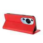 For Huawei P60 Art Embossed Multi-functional Wallet Retro Leather Phone Case(Red) - 3