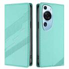 For Huawei P60 Art Embossed Multi-functional Wallet Retro Leather Phone Case(Mint Green) - 2