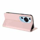 For Huawei P60 Art Embossed Multi-functional Wallet Retro Leather Phone Case(Pink) - 3