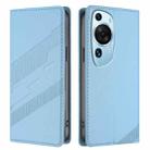 For Huawei P60 Art Embossed Multi-functional Wallet Retro Leather Phone Case(Light Blue) - 2