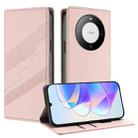For Huawei Mate 60 Pro / 60 Pro+ Embossed Multi-functional Wallet Retro Leather Phone Case(Pink) - 1